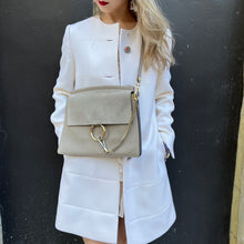 Load image into Gallery viewer, Chloe Faye Shoulder Bag Leather and Suede Medium