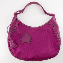 Load image into Gallery viewer, Dior Heart Charm Monogram Braided Fuchsia PinkTWS Canvas Hobo Bag TWS