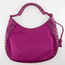 Load image into Gallery viewer, Dior Heart Charm Monogram Braided Fuchsia PinkTWS Canvas Hobo Bag TWS