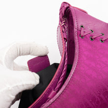 Load image into Gallery viewer, Dior Heart Charm Monogram Braided Fuchsia PinkTWS Canvas Hobo Bag TWS