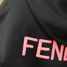 Load image into Gallery viewer, Fendi Black Neoprene Reflective Karlito Detailed Hoodie TWS