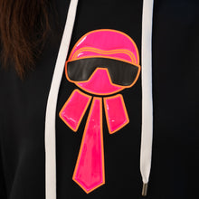 Load image into Gallery viewer, Fendi Black Neoprene Reflective Karlito Detailed Hoodie TWS