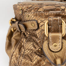 Load image into Gallery viewer, Chloé Paddington Hobo Snake Metallic Bronze Brown Gold Python Skin Leather Shoulder Bag