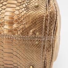 Load image into Gallery viewer, Chloé Paddington Hobo Snake Metallic Bronze Brown Gold Python Skin Leather Shoulder Bag