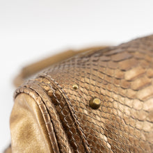 Load image into Gallery viewer, Chloé Paddington Hobo Snake Metallic Bronze Brown Gold Python Skin Leather Shoulder Bag