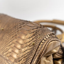 Load image into Gallery viewer, Chloé Paddington Hobo Snake Metallic Bronze Brown Gold Python Skin Leather Shoulder Bag