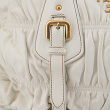 Load image into Gallery viewer, Prada Taupe Gaufre Pleated Two-Way Satchel Tote Bag TWS