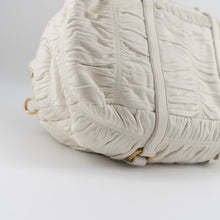 Load image into Gallery viewer, Prada Taupe Gaufre Pleated Two-Way Satchel Tote Bag TWS