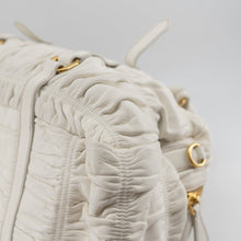 Load image into Gallery viewer, Prada Taupe Gaufre Pleated Two-Way Satchel Tote Bag TWS