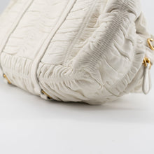 Load image into Gallery viewer, Prada Taupe Gaufre Pleated Two-Way Satchel Tote Bag TWS