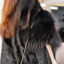 Load image into Gallery viewer, VTO black mink vest