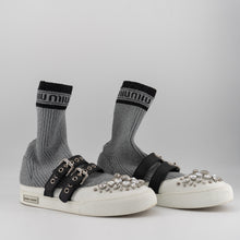 Load image into Gallery viewer, Miu Miu Lurex Knit Hi-top Sneakers TWS
