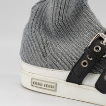 Load image into Gallery viewer, Miu Miu Lurex Knit Hi-top Sneakers TWS