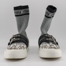 Load image into Gallery viewer, Miu Miu Lurex Knit Hi-top Sneakers TWS