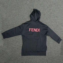 Load image into Gallery viewer, Fendi Black Neoprene Reflective Karlito Detailed Hoodie TWS