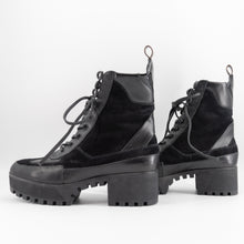 Load image into Gallery viewer, Louis Vuitton Black Suede combat boots
