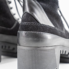 Load image into Gallery viewer, Louis Vuitton Black Suede combat boots