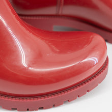 Load image into Gallery viewer, Valentino Red Rubber Studded Accents Rain Boots