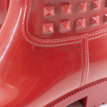 Load image into Gallery viewer, Valentino Red Rubber Studded Accents Rain Boots