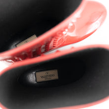 Load image into Gallery viewer, Valentino Red Rubber Studded Accents Rain Boots