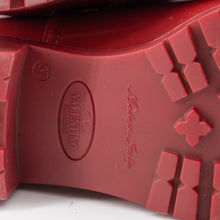 Load image into Gallery viewer, Valentino Red Rubber Studded Accents Rain Boots