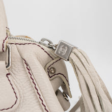Load image into Gallery viewer, Chanel white leather LAX tassel handbag