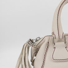 Load image into Gallery viewer, Chanel white leather LAX tassel handbag