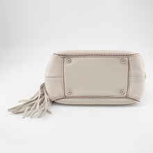 Load image into Gallery viewer, Chanel white leather LAX tassel handbag