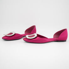 Load image into Gallery viewer, Roger Vivier Pink Ballerine Chips Crystal Flats POP