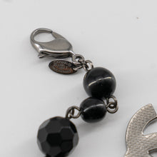 Load image into Gallery viewer, Chanel Black and Silver CC bead bracelet and single earring