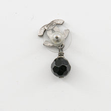 Load image into Gallery viewer, Chanel Black and Silver CC bead bracelet and single earring