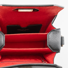 Load image into Gallery viewer, ALEXANDER MCQUEEN Grained Calfskin Studded Box Shoulder Bag 16 Black