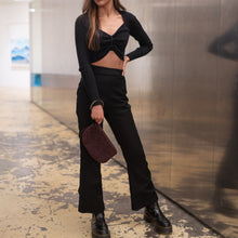 Load image into Gallery viewer, Salvatore Ferragamo Gancini velvet handbag