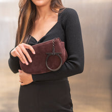 Load image into Gallery viewer, Salvatore Ferragamo Gancini velvet handbag