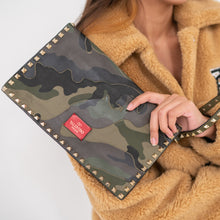 Load image into Gallery viewer, Valentino Bag Rockstud Camouflage Clutch