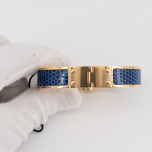 Load image into Gallery viewer, Hermes lizard hinged bracelet