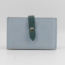 Load image into Gallery viewer, Celine Dusty Blue Grained Leather Accordeon Card Holder
