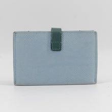 Load image into Gallery viewer, Celine Dusty Blue Grained Leather Accordeon Card Holder