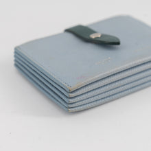 Load image into Gallery viewer, Celine Dusty Blue Grained Leather Accordeon Card Holder