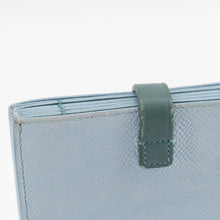 Load image into Gallery viewer, Celine Dusty Blue Grained Leather Accordeon Card Holder