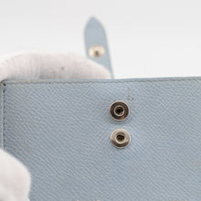 Load image into Gallery viewer, Celine Dusty Blue Grained Leather Accordeon Card Holder