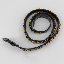 Load image into Gallery viewer, Chanel Black Gold Bag Bum bag Belt