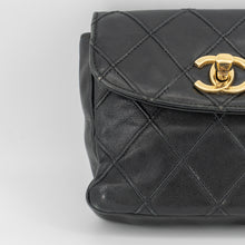 Load image into Gallery viewer, Chanel Black Gold Bag Bum bag Belt