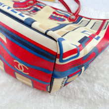 Load image into Gallery viewer, Chanel No.5 Vintage Flower Pattern Red Tote