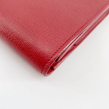 Load image into Gallery viewer, Yves Saint Laurent Red Textured Leather Y-ligne Clutch