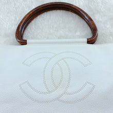 Load image into Gallery viewer, Chanel Vintage Caviar Wood Handle Tote