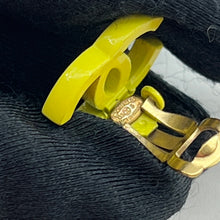 Load image into Gallery viewer, Chanel Yellow CC Logo Vintage Earrings