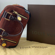 Load image into Gallery viewer, Louis Vuitton Havane brown suede stamped trunk PM Boston speedy TWS