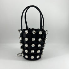 Load image into Gallery viewer, Alexander Wang Leather Crystal Roxy Mini Bucket bag