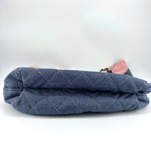 Load image into Gallery viewer, Chanel Vintage Denim Quilted Drawstring Hobo Shoulder Tote Bag